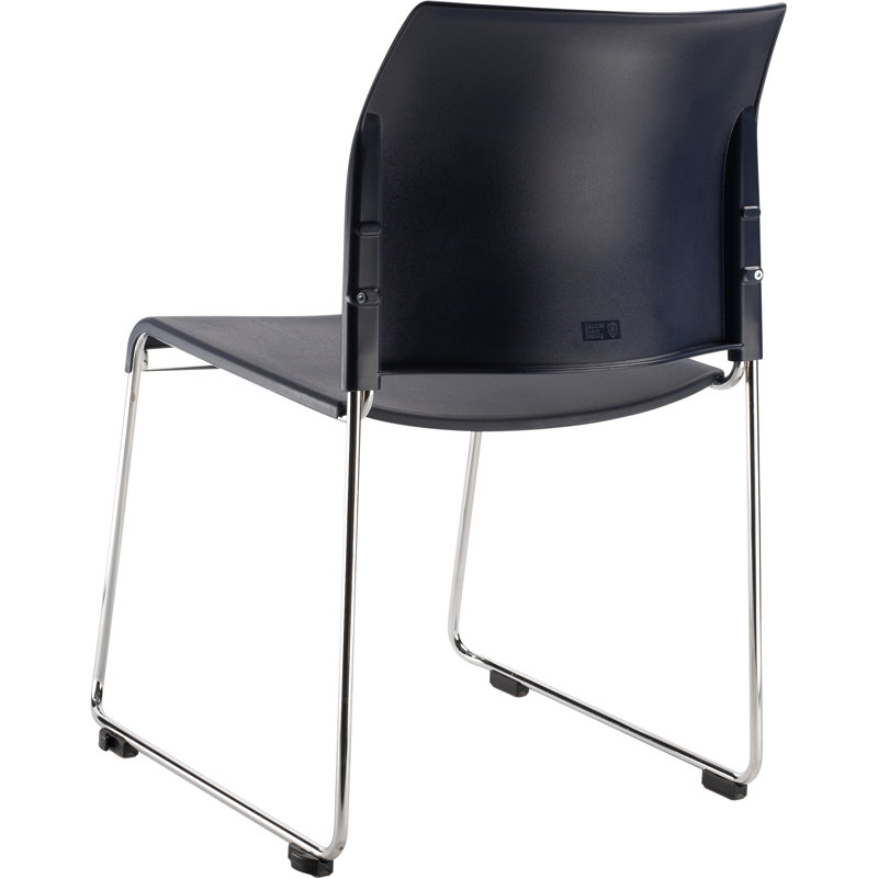 Navy Metal and Plastic Stacking Cafetorium Chair