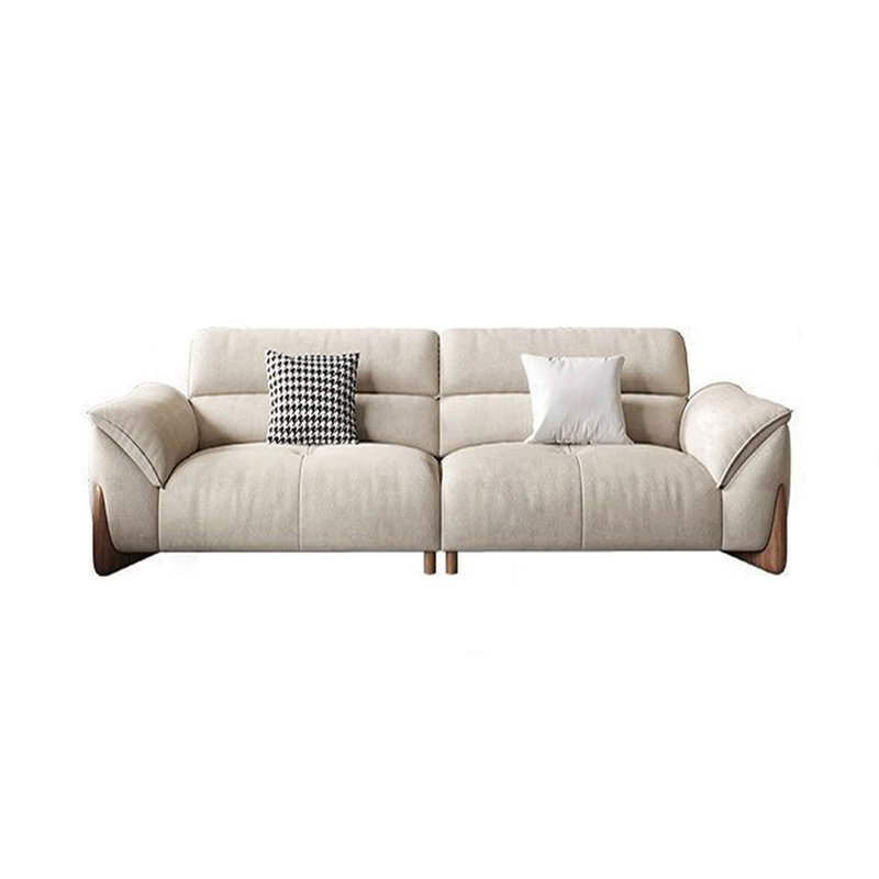 Modern in-line fabric sofa, 33.46" H x 98.42" W x 39.37" D, 3