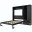 Lit escamotable avec armoire de rangement et tiroirs, tête de lit tapissier Murphy-1596992414