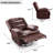 35.8'' Wide Classic Faux Leather Swivel and Glider Manual Recliner-1290568838