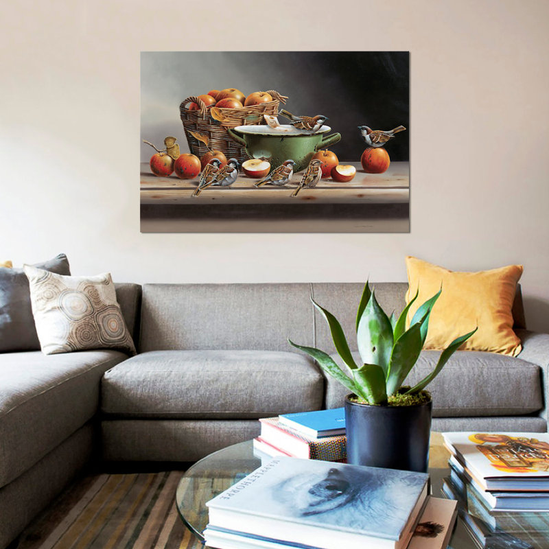 « house fleches ii », impression sur toile, H 12 po x l 18 po x P 1,5 po, Pas de tapis, Toile tendue