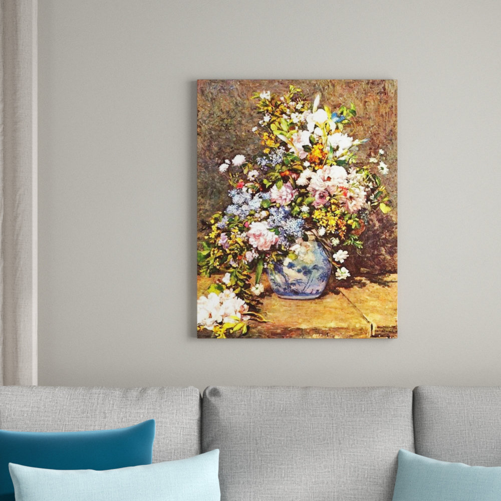 'Still Life with Large Vase' by Pierre-Auguste Renoir Painting Print