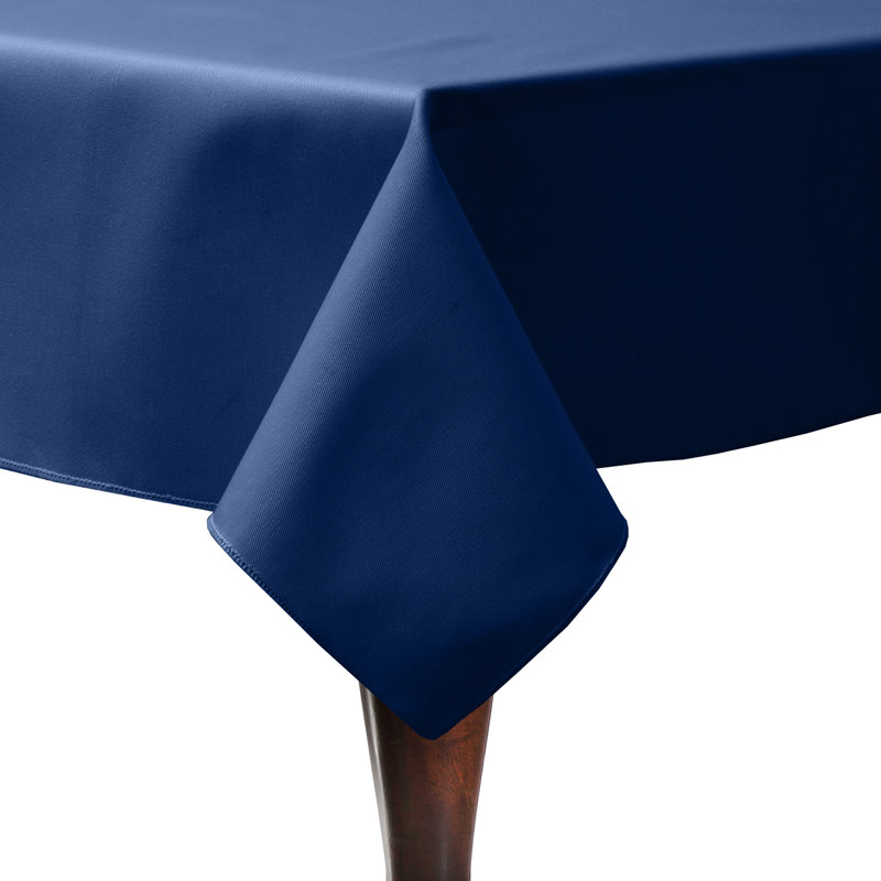 Cotton Twill Rectangular Tablecloth, 10, 52" L x 48" W, Navy