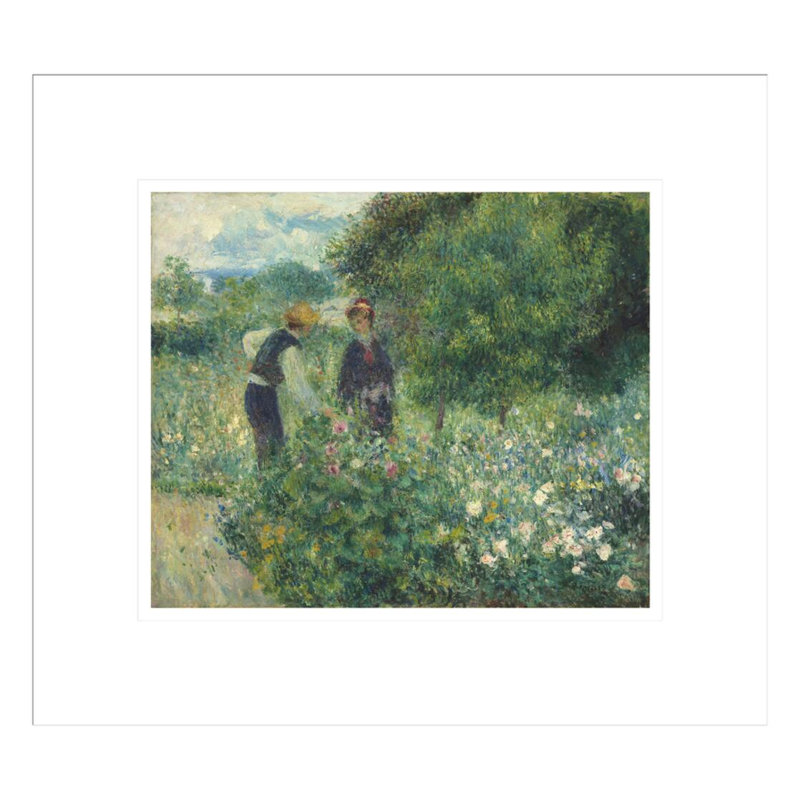 «Cueillette de fleurs» par Pierre-Auguste Renoir - Impression sur toile, H 13,75 po x l 15,34 po