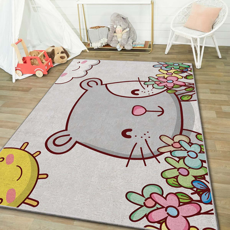 Tapis luxueux (4 pi x 6 pi), 100% polyester, 740 g / m² | Éponge stratifiée antidérapante pour le confort | Antibactérien, facile à nettoyer, lavable à la machine à 86 ° F | Parfait pour le salon et la chambre à coucher