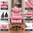 Faux Leather Upholstered High Back Executive Office Chair with Headrest & Lumbar Support-333819467
