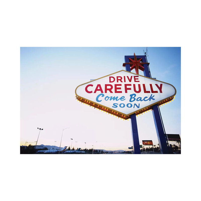 Low Angle View of a Signboard, Las Vegas, Nevada, USA 1 Piece Wrapped Canvas Wall Art, 101.6 cm H x 66.04 cm W x 3.175 cm D