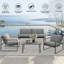 Modular Gray All-steel Webbing Sofa Set Of 4-piece-621885992