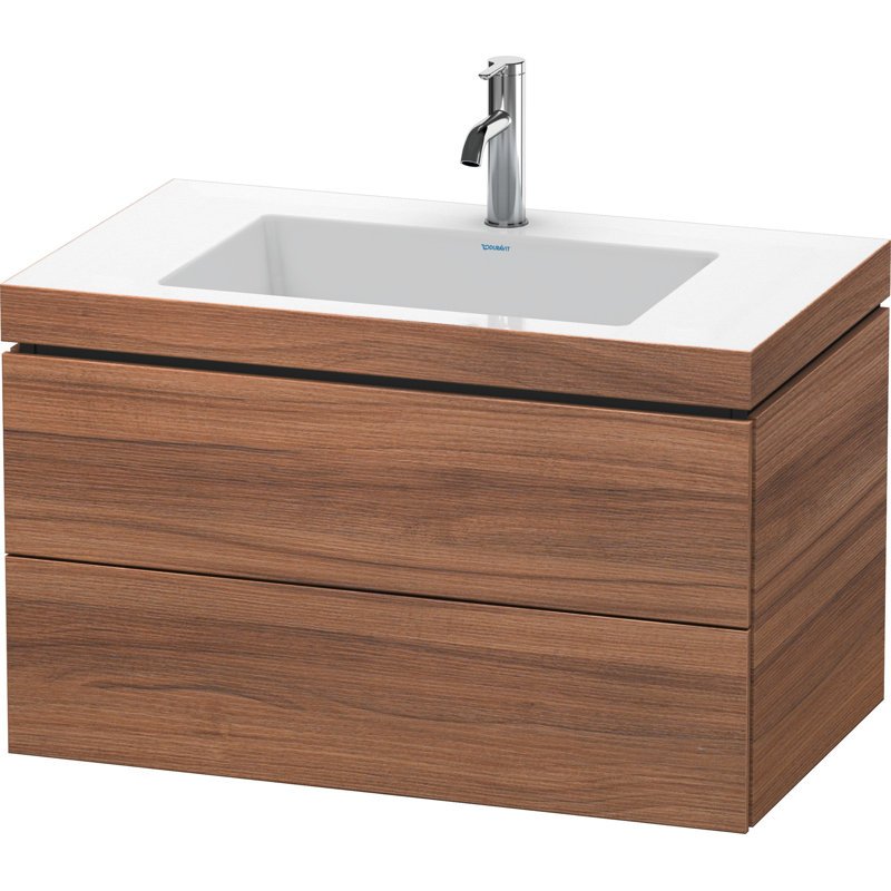 Meuble-lavabo mural simple 32 po Duravit, Noyer naturel
