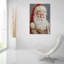  «Victorian Santa» par Ashley Bradley, art mural en verre acrylique, 24 po x 36 po