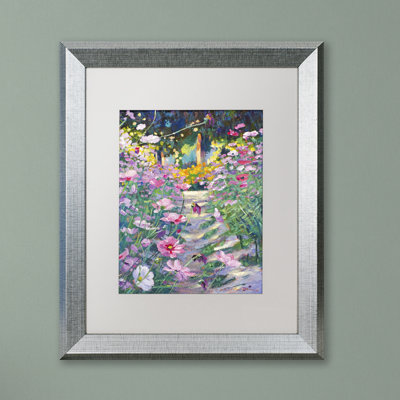 « jardin path of cosmos » par david lloyd’s glover, impression encadrée sur toile