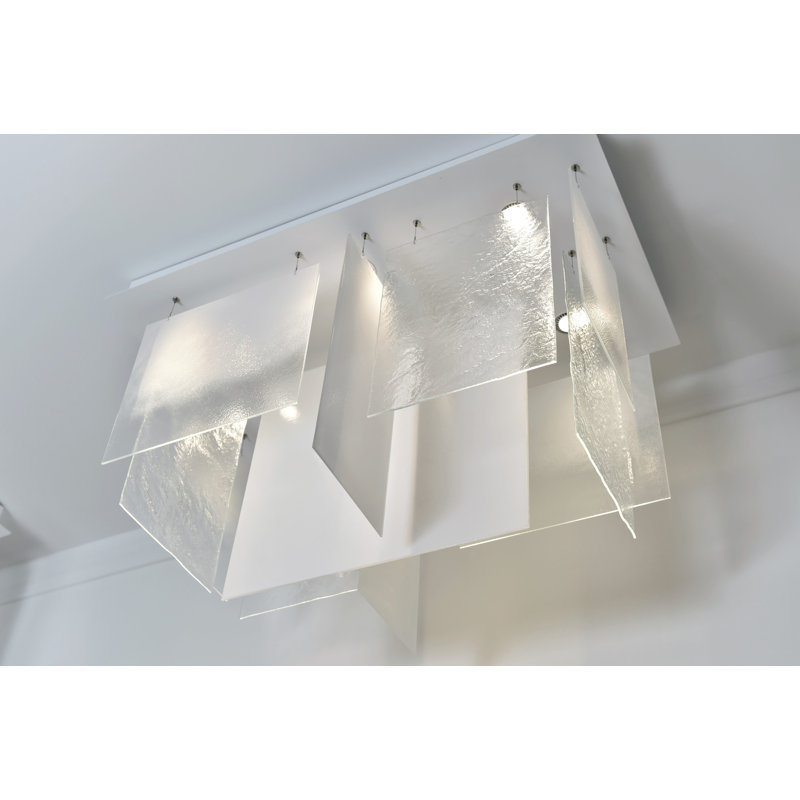 Plissé 6 - Light Glass Chandelier