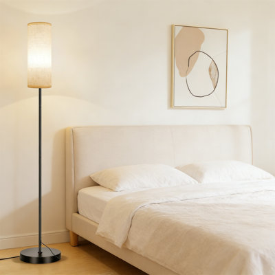 Smart RGB Floor Lamp With Remote & App, Color Changing Beige Shade, 9W 800LM