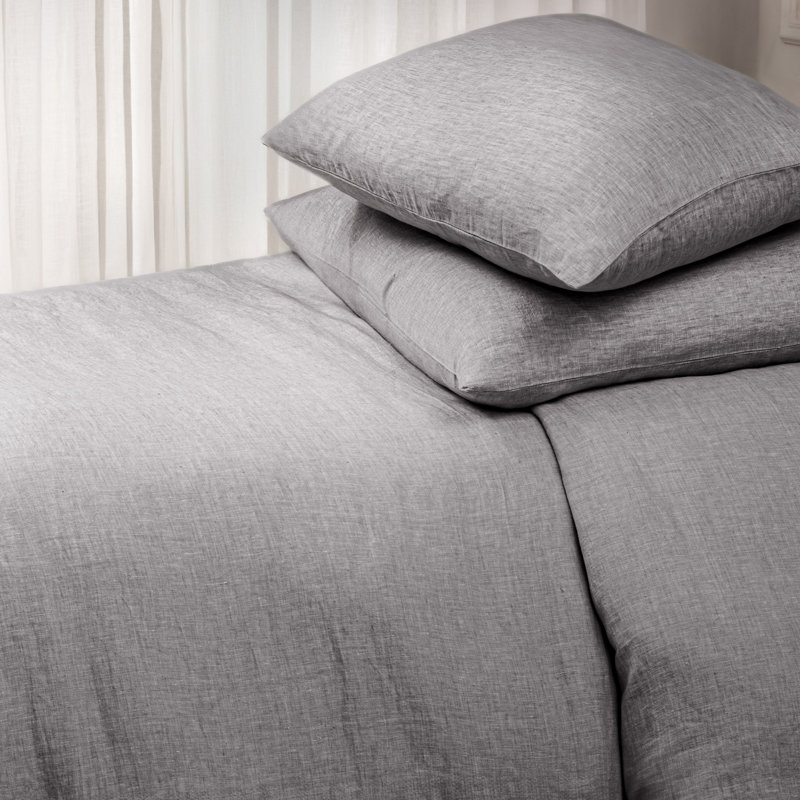 Housse de couette Damara, Gris, Housse de couette très grand super