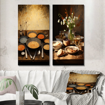 Minimalism Judaism Passover Seder I - Judaism Canvas Prints Set Of 2