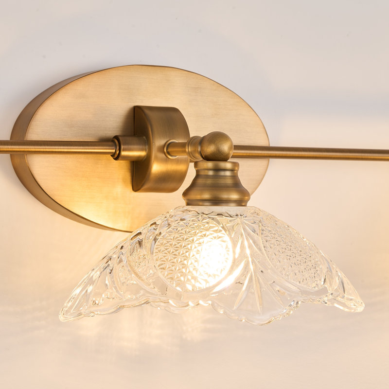 Brass-finish 3-light New Bathroom Vanity Light