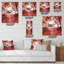 House in Red Autumn Woods - Horloge murale chalet et auberge-1595660548
