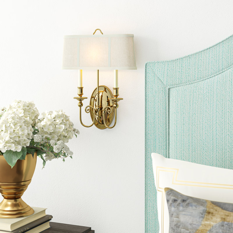 Cambridge 1-Light Candle Wall Light, Burnished Brass