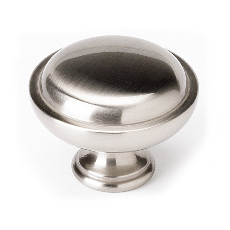 Mushroom Knob, Satin Nickel, 1" H x 1.25" W x 0.63" D