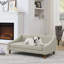 Canapé-lit pour chien surélevé durable, canapé pour animal de compagnie avec accoudoirs irréguliers modernes, canapé pour chien doux et confortable - beige-116119354