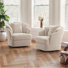 Lillyona Chenille Swivel Barrel Chairs