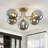 5-Light Modern Sputnik Globe Semi Flush Mount