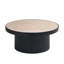 Ensemble de 2 tables basses, table basse ronde en panneau de fibres à densité moyenne pour salon, appartement-132935831-132935833