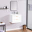 Meuble-lavabo mural flottant avec lavabo et tiroir