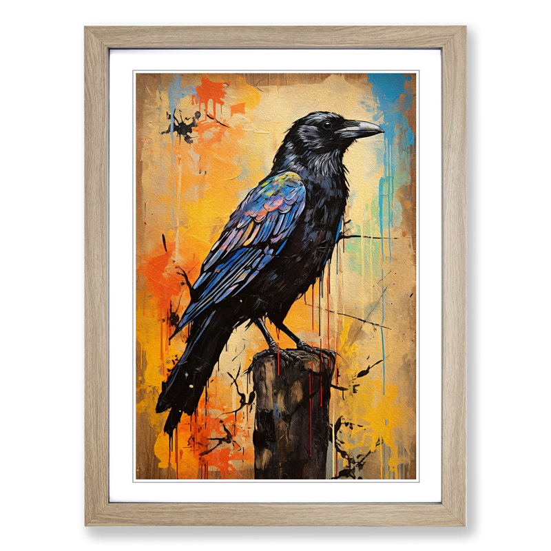 Single Picture Frame Print on Wood, 34cm H x 25cm W, Oak Framed