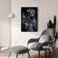 Art mural en verre épique «Time Traveller 4» par KIR.DART, 24 po x 36 po