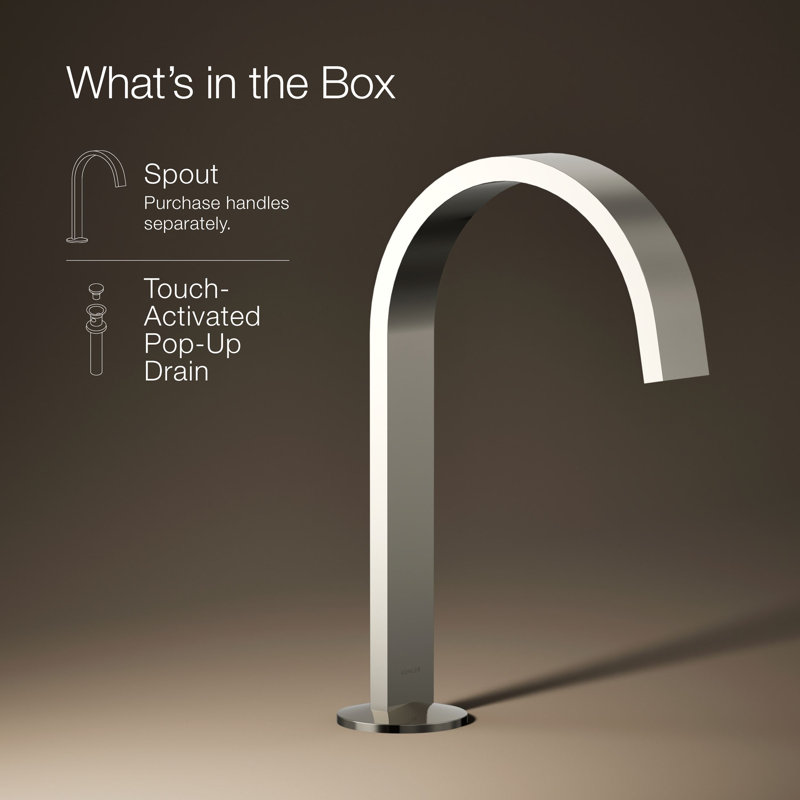Components™ Bathroom Sink Spout with Ribbon Design, Polished Nickel