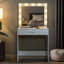 Meuble-lavabo avec tiroirs, armoire, tabouret et ports de chargement Leeandrew-120842924