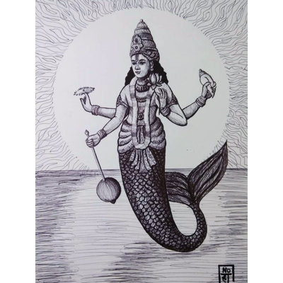 Avat Matsya de Vishnu | Peinture de Noharika Deogade