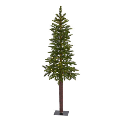 Arbre de Noël artificiel pin vert avec lumières claires