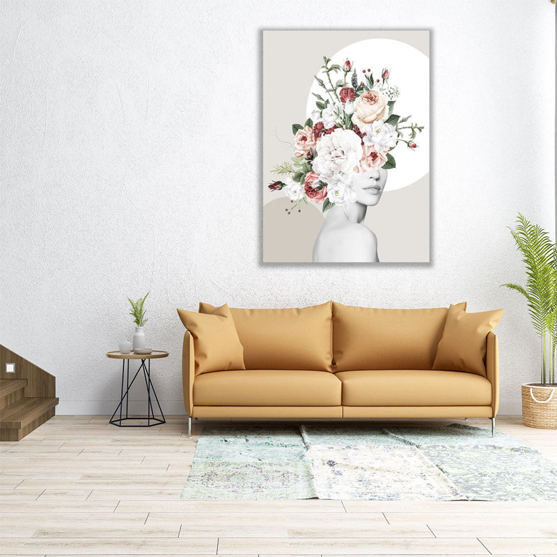 «Flower Hat I», reproduction d'art sur toile, H 60 po x l 45 po
