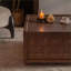 Table basse de salon en grain de bois Farmhouse avec rangement dissimulé, facile à nettoyer