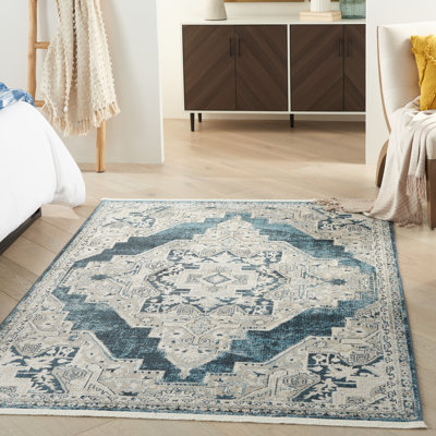 Tapis oriental bleu