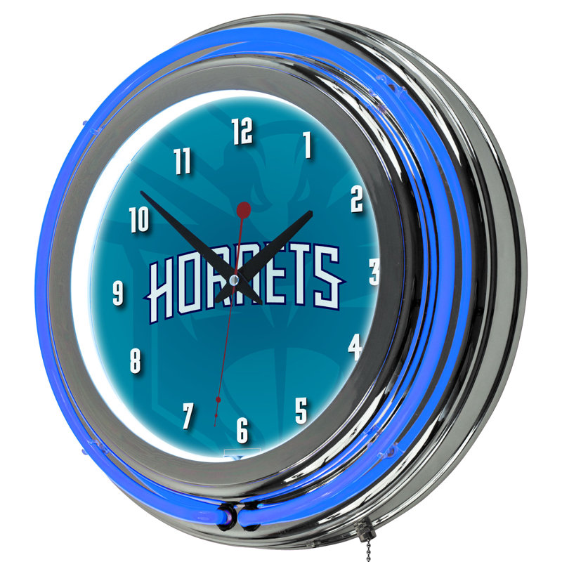Horloge murale 14,5 po NBA, Hornets de Charlotte