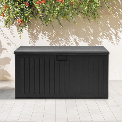 Balconera 150 Gallon Water Resistant Resin Lockable Deck Box by Balconera