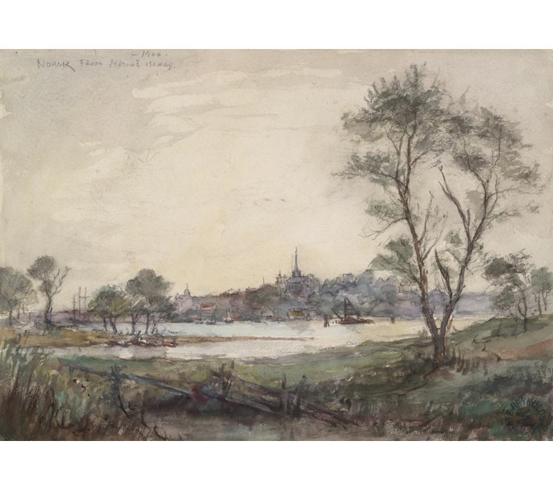 «Noank from Mason's Island» par Reynolds Beal - Art mural sur toile tendue avec châssis, H 40 po x l 28 po