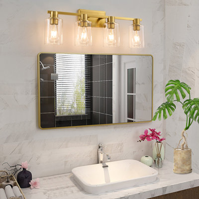 Éclairage pour salle de bain 4 lumières à intensité variable Aarien