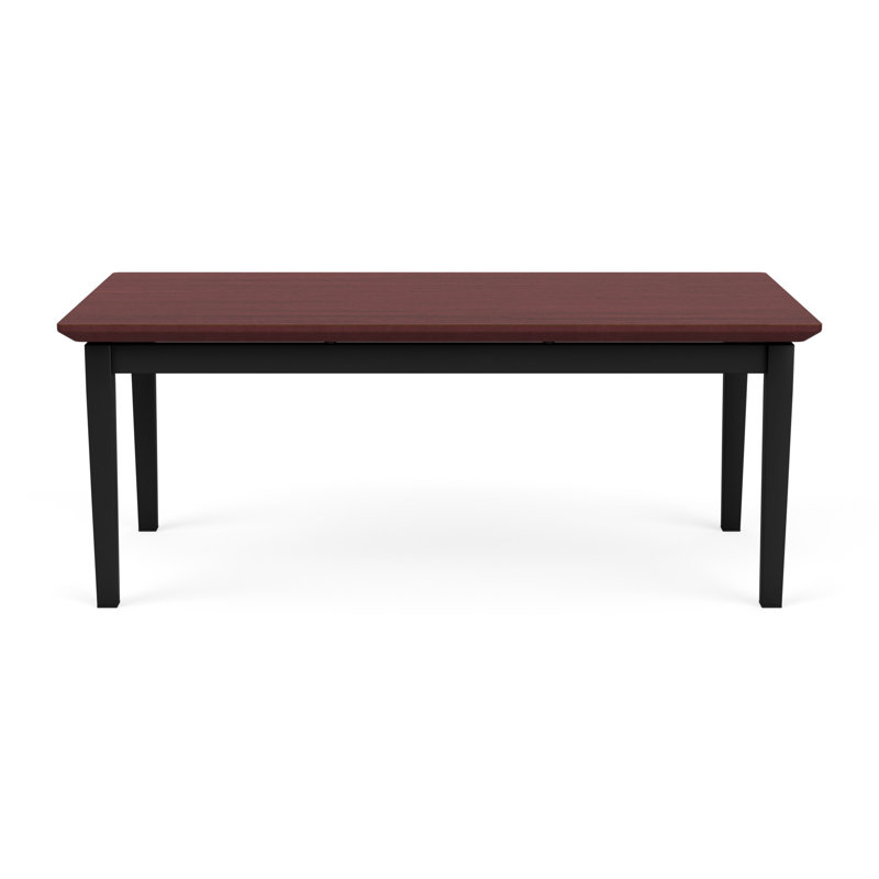 Table basse en acier Lenox, Acajou Chelsea, Noir