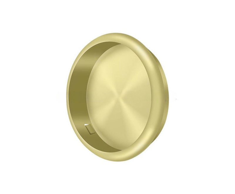 Deltana FP221RU3 Flush Pull; Round; 2-1/8" Diameter; Bright Brass Finish, Polished Brass