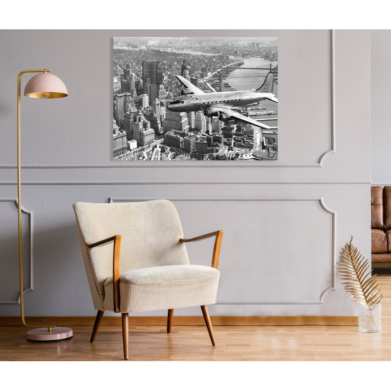 Flying Over Manhattan, NYC by Anonymous - Wrapped Canvas Print, 50cm H x 70cm W x 4cm D