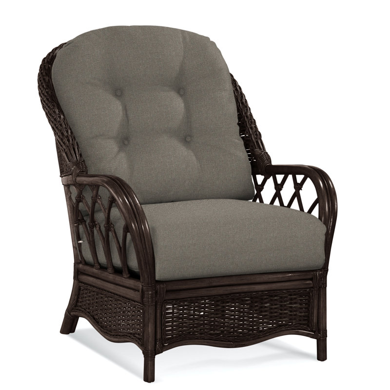 Chaise avec accoudoirs en rotin Everglade, Performance gris sucre; 0863-84, Java