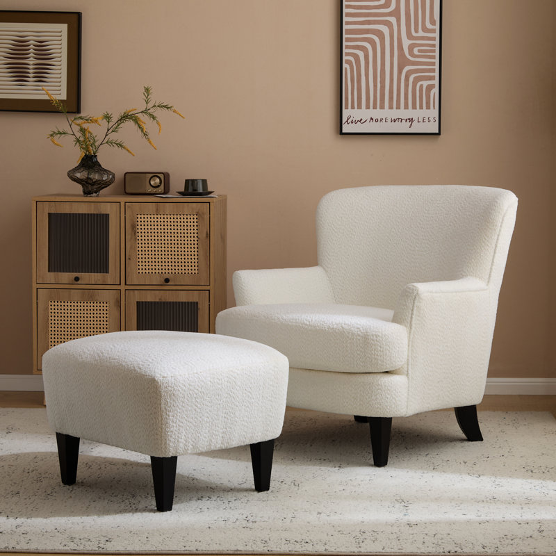 Fauteuil club rembourré Fleckenstein Boucle