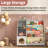Chitara 5-Tier Book Display Bookcase Bookshelf with Storage Organizer-1916988929