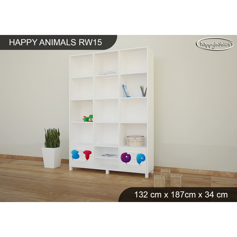 187cm H X 132cm W Kids Bookcase, White