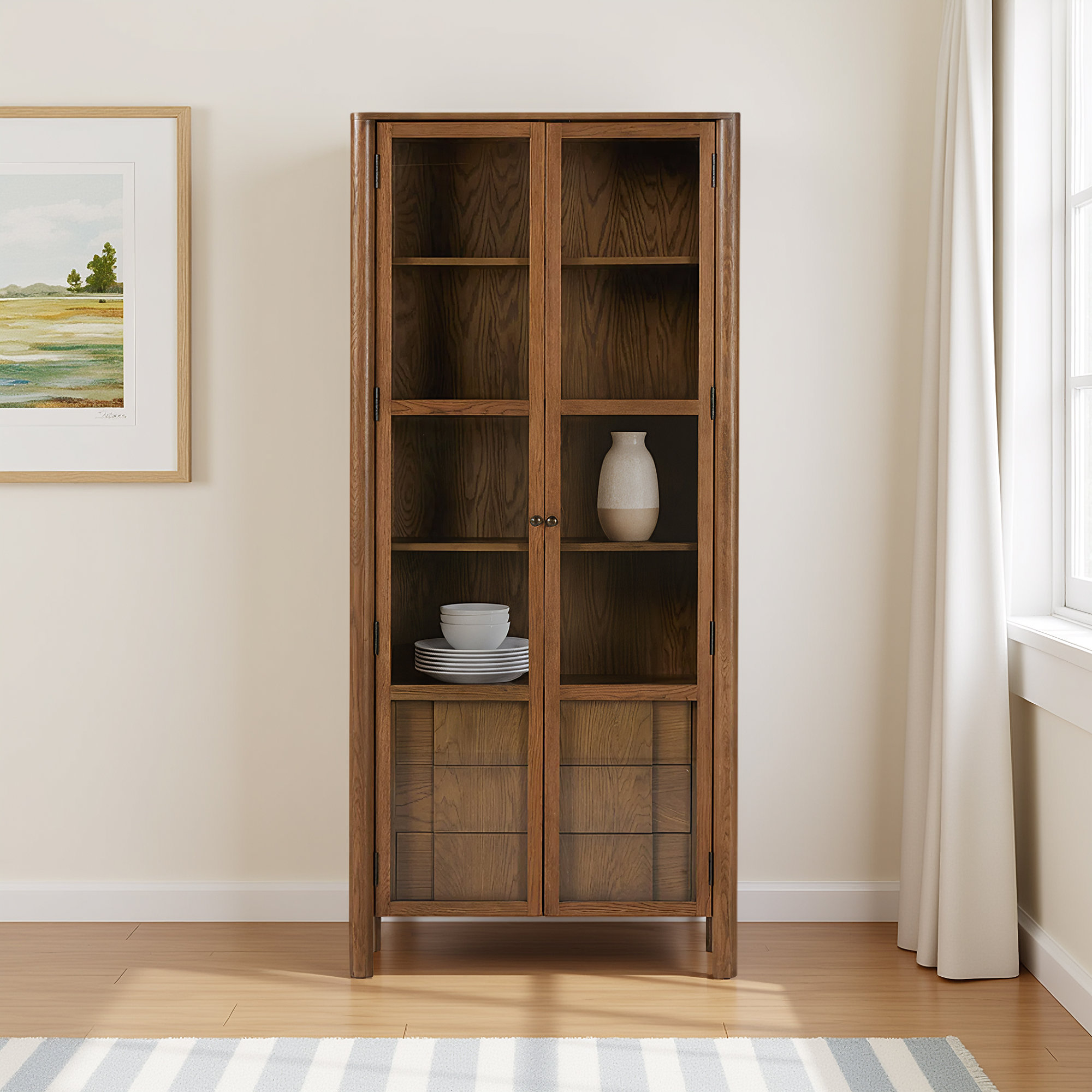 Dougherty Dining Cabinet, Medium Brown