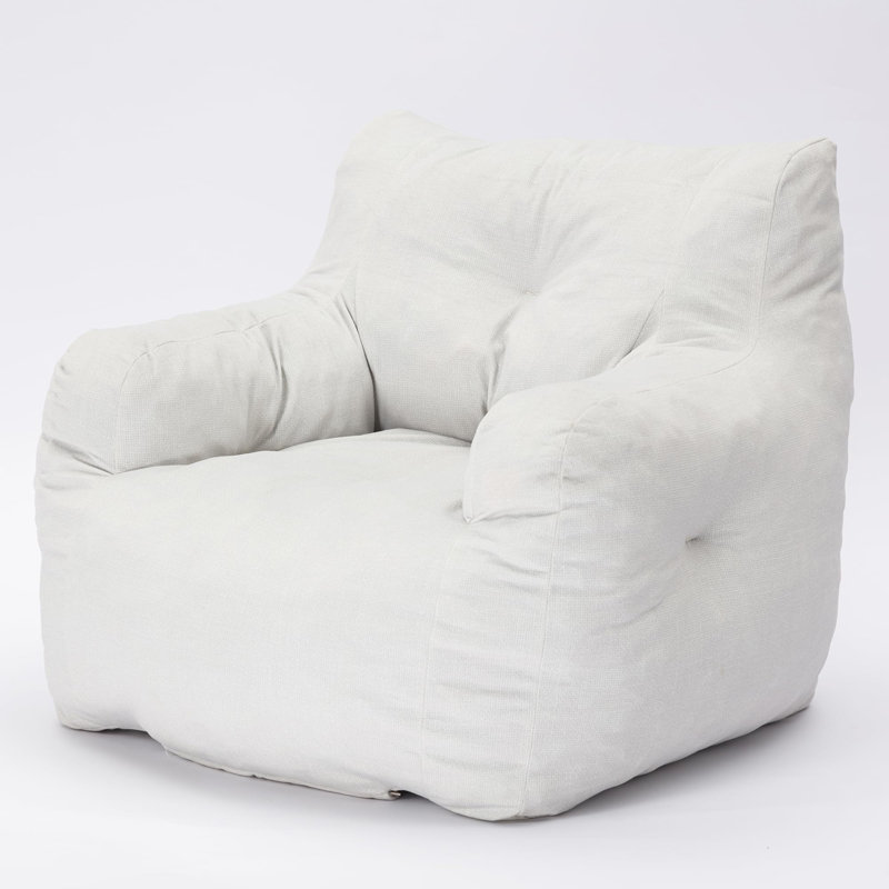 Fabric Bean Bag Chairs, Ivory Linen